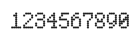 5×8数字点阵字体 ddN58AA0186