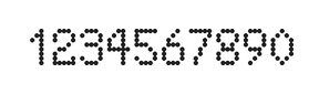 5×8数字点阵字体 ddN58AA0190