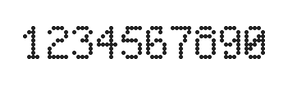 5×8数字点阵字体 ddN58AA0194