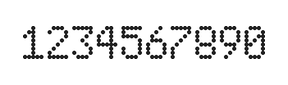 5×8数字点阵字体 ddN58AA0196