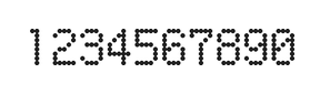 5×8数字点阵字体 ddN58AA0204