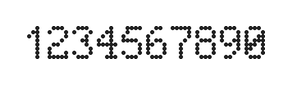 5×8数字点阵字体 ddN58AA0205