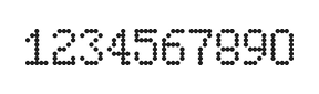 5×8数字点阵字体 ddN58AA0216