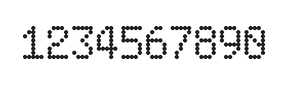 5×8数字点阵字体 ddN58AA0220