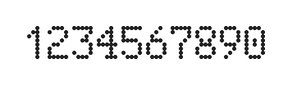5×8数字点阵字体 ddN58AA0221