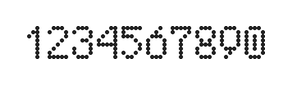 5×8数字点阵字体 ddN58AA0230