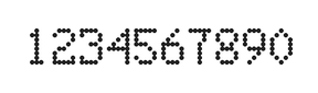 5×8数字点阵字体 ddN58AA0231