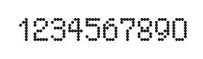 5×8数字点阵字体 ddN58AA0234