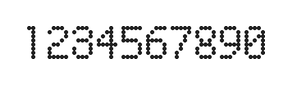 5×8数字点阵字体 ddN58AA0235