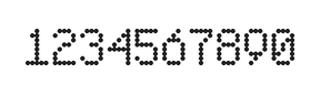 5×8数字点阵字体 ddN58AA0239