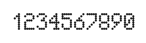 5×8数字点阵字体 ddN58AA0250
