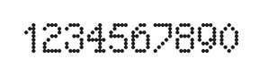 5×8数字点阵字体 ddN58AA0254