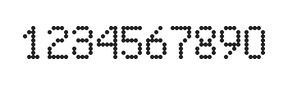 5×8数字点阵字体 ddN58AA0255
