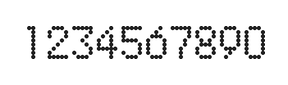 5×8数字点阵字体 ddN58AA0261