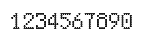 5×8数字点阵字体 ddN58AA0263