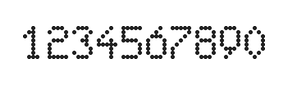 5×8数字点阵字体 ddN58AA0270