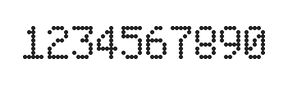 5×8数字点阵字体 ddN58AA0278