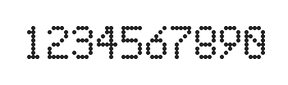 5×8数字点阵字体 ddN58AA0284