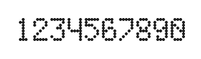 5×8数字点阵字体 ddN58AA0287