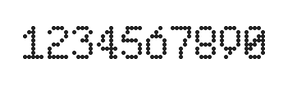 5×8数字点阵字体 ddN58AA0292