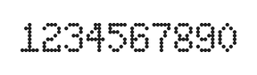 5×8数字点阵字体 ddN58AA0300