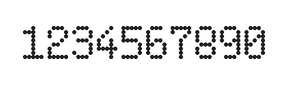 5×8数字点阵字体 ddN58AA0303