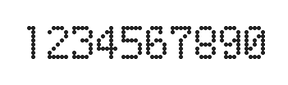 5×8数字点阵字体 ddN58AA0306