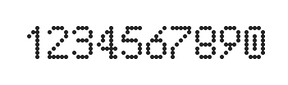 5×8数字点阵字体 ddN58AA0309