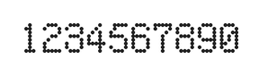 5×8数字点阵字体 ddN58AA0315