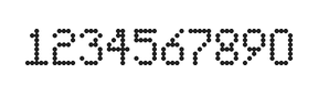 5×8数字点阵字体 ddN58AA0321