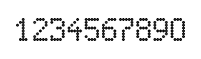 5×8数字点阵字体 ddN58AA0326