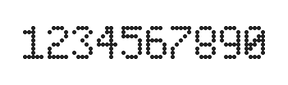 5×8数字点阵字体 ddN58AA0327