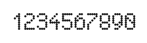 5×8数字点阵字体 ddN58AA0333