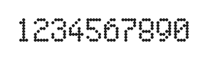 5×8数字点阵字体 ddN58AA0337