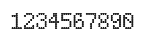 5×8数字点阵字体 ddN58AA0357