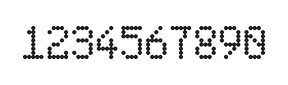 5×8数字点阵字体 ddN58AA0358