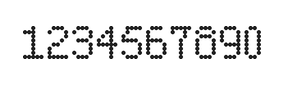 5×8数字点阵字体 ddN58AA0360