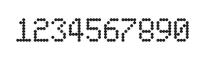 5×8数字点阵字体 ddN58AA0361