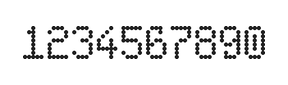 5×8数字点阵字体 ddN58AA0364
