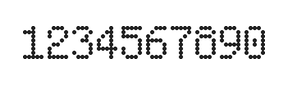 5×8数字点阵字体 ddN58AA0368