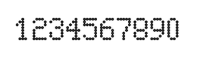 5×8数字点阵字体 ddN58AA0375