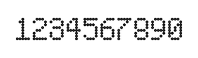 5×8数字点阵字体 ddN58AA0377