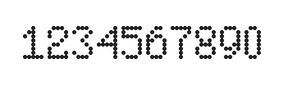 5×8数字点阵字体 ddN58AA0380