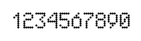 5×8数字点阵字体 ddN58AA0381