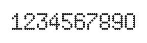 5×8数字点阵字体 ddN58AA0382