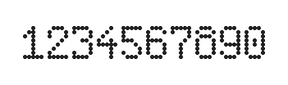 5×8数字点阵字体 ddN58AA0393