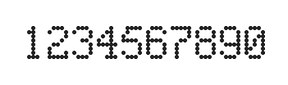 5×8数字点阵字体 ddN58AA0395
