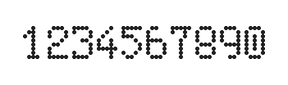 5×8数字点阵字体 ddN58AA0400