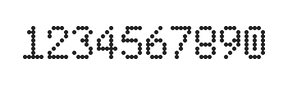 5×8数字点阵字体 ddN58AA0401