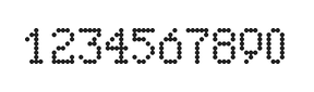5×8数字点阵字体 ddN58AA0403